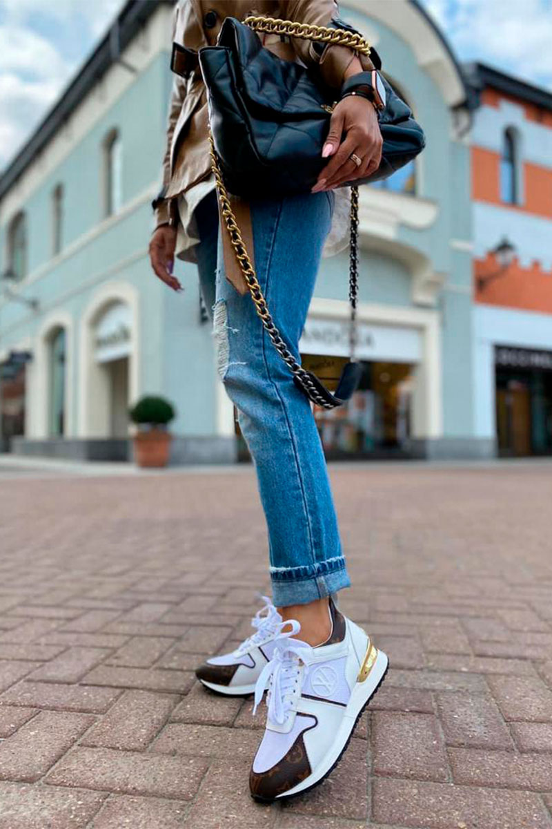 Женские кроссовки Louis Vuitton Run Away - White