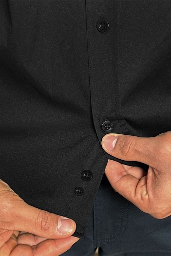 Мужская рубашка Loro Piana чёрного цвета   