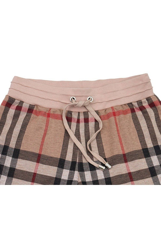 Бежевые шорты Burberry Check motif