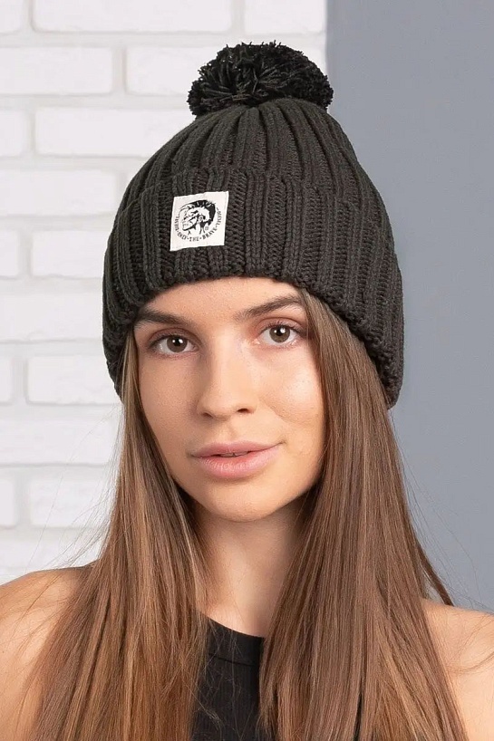 Шапка Diesel logo-patch - Khaki