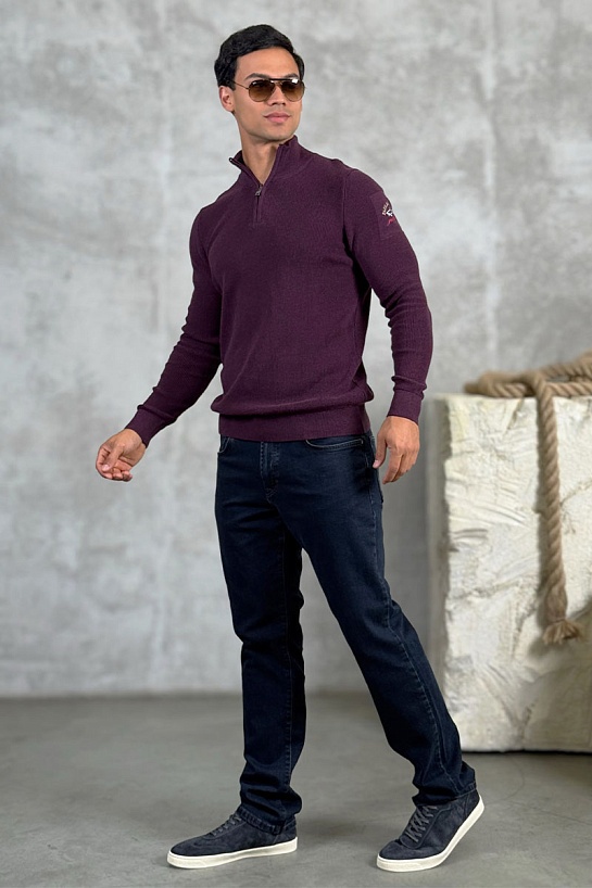 Мужской джемпер Paul & Shark zip-up - Purple