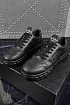 Кожаные кроссовки Prada logo-plaque - Black