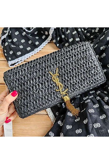 Женская сумка Yves Saint Laurent Kate 99 Raffia 26x14 см (4 расцветки)   