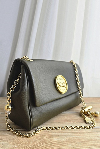 Кожаная сумка Chloe 28x17 см   