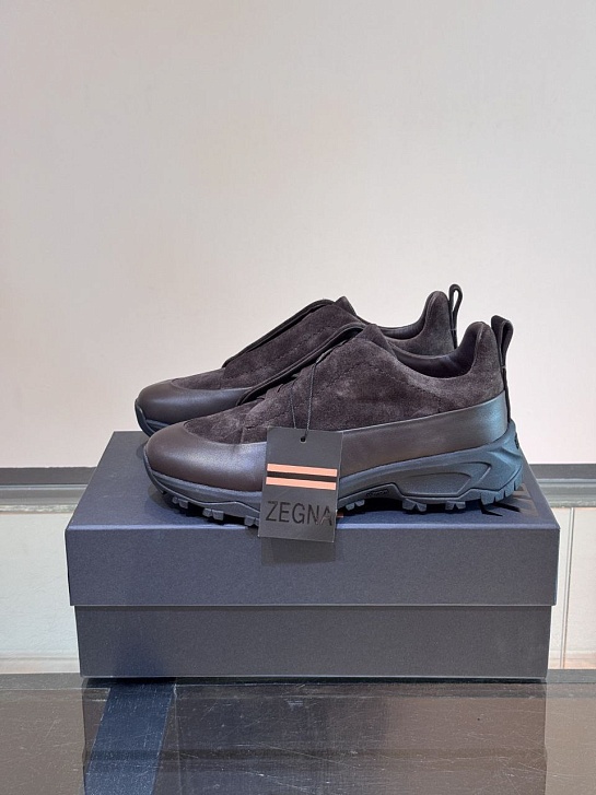 Мужские кроссовки Zegna Triple Stitch Monte - Brown