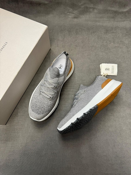 Мужские кроссовки Brunello Cucinelli knitted - Grey