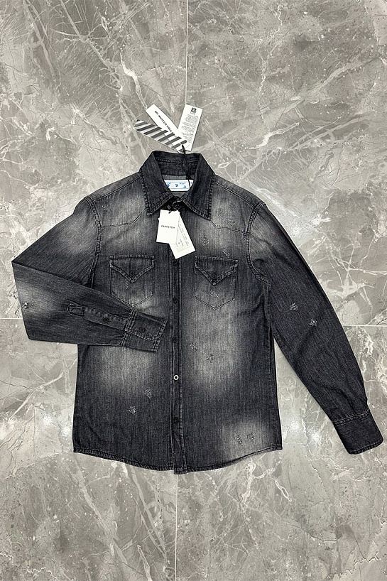 Джинсовая рубашка Off-White Arrows - Black