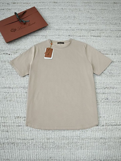 Мужская бежевая футболка Loro Piana premium   