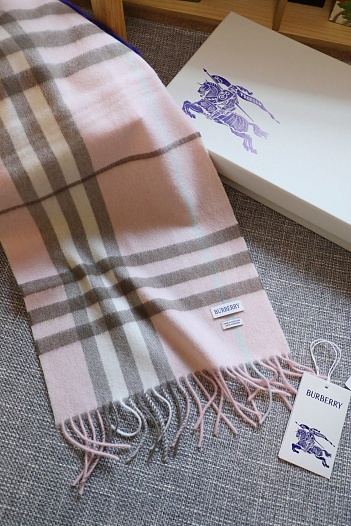 Шарф Burberry two-tone Check premium 168x30 см - Pink   