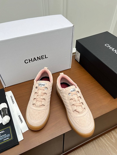 Женские замшевые кроссовки Chanel premium   