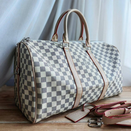 Кожаная дорожная сумка Louis Vuitton KeepAll 55x27 см   