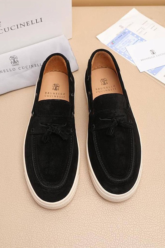 Мужские замшевые лоферы Brunello Cucinelli