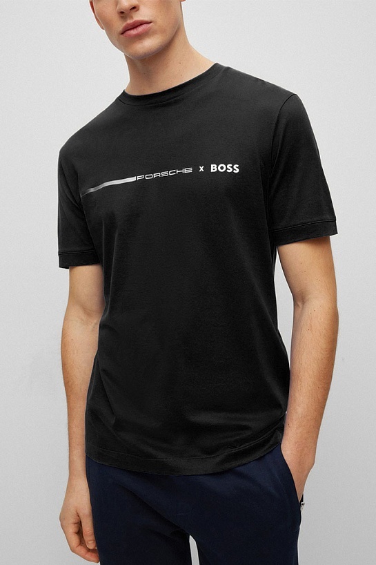 Футболка чёрного цвета Hugo Boss x Porsche