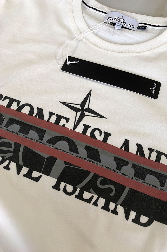 Мужская футболка бирюзового цвета Stone Island