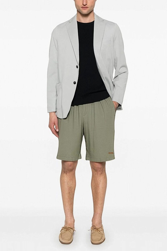 Шорты цвета хаки Zegna premium