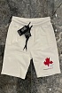 Белые мужские шорты Dsquared2 maple leaf-print