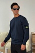 Тёмно-синий свитшот Stone Island compass-patch crewneck