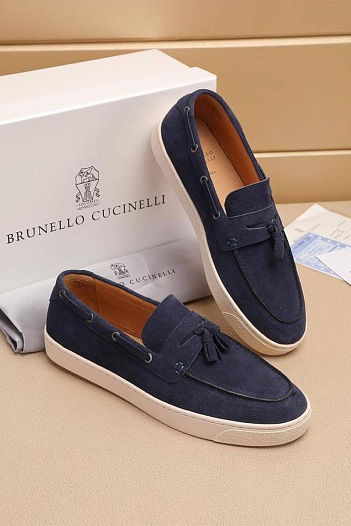 Мужские замшевые лоферы Brunello Cucinelli   