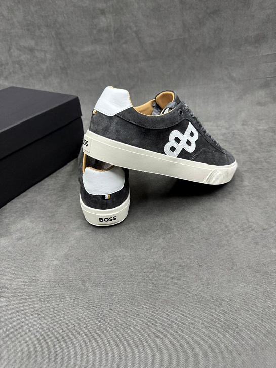Замшевые кроссовки Hugo Boss Aiden - Grey