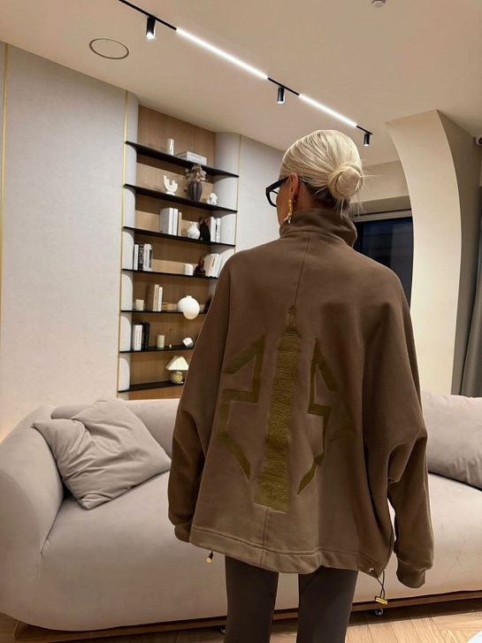 Женская кофта с высоким горлом Schiaparelli premium - Brown