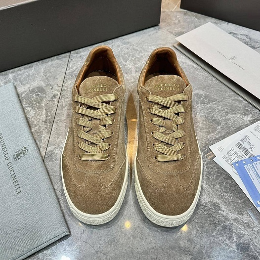 Мужские замшевые кроссовки Brunello Cucinelli   