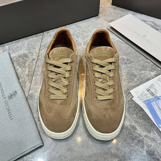 Мужские замшевые кроссовки Brunello Cucinelli