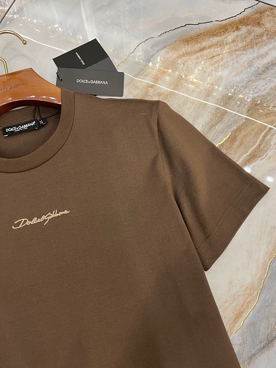 Мужская футболка Dolce & Gabbana Premium - Brown