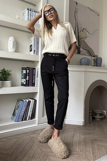 Женские брюки чёрного цвета Celine   