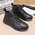 Кожаные кроссовки с мехом Premiata high-top - Black