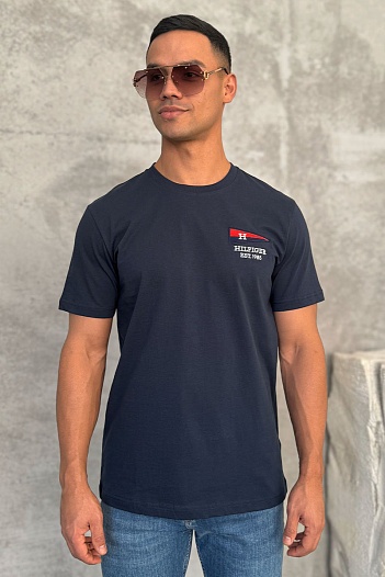 Мужская футболка Tommy Hilfiger flag logo - Navy   