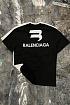 Чёрная оверсайз футболка Balenciaga Evangelion