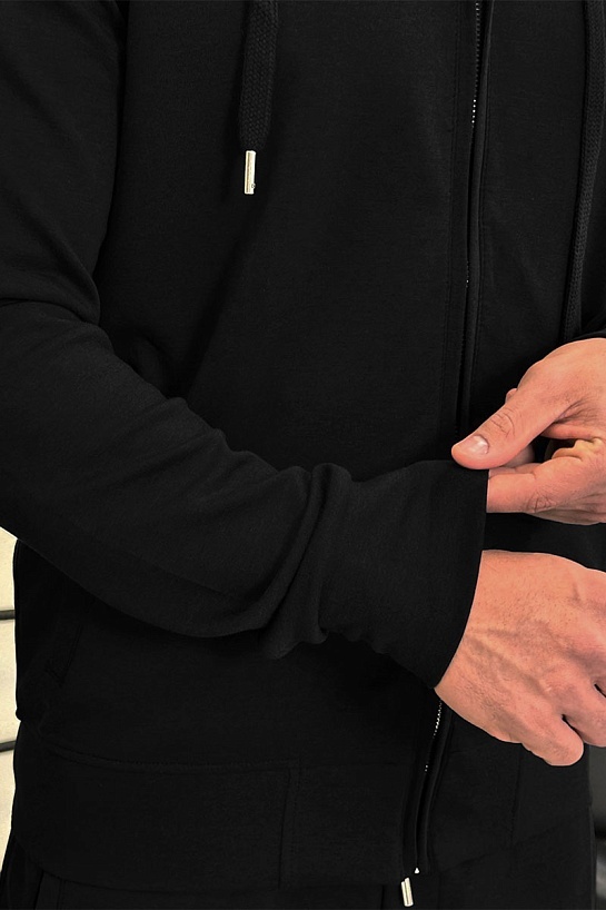 Кофта на молнии Dolce & Gabbana logo plaque - Black