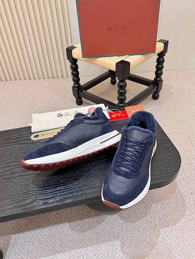 Кроссовки с мехом Loro Piana Week End Walk Evo premium   