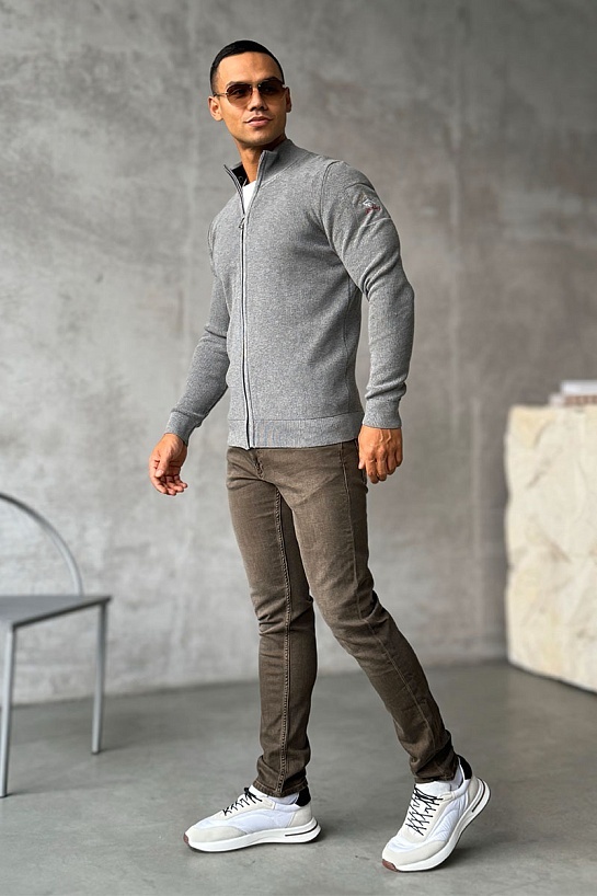 Мужская кофта Paul & Shark zip-up - Grey
