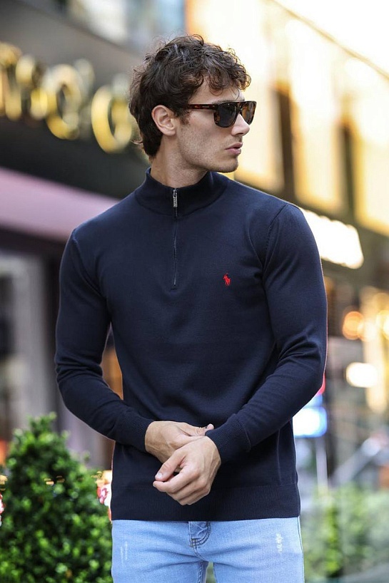 Мужская кофта Роlо Ralрh Lаurеn half-zip - Navy