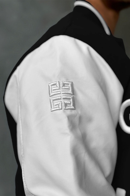Мужской бомбер Givenchy Varsity logo-embroidered - Black / White
