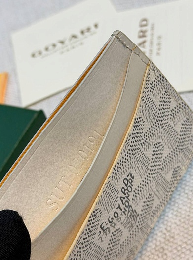 Кожаный кардхолдер Goyard Saint Sulpice premium 10.5x7 см   