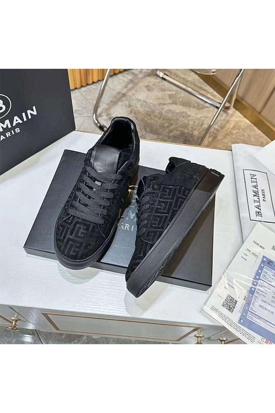 Мужские кроссовки Balmain Monogram B-Court - Black