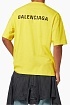 Жёлтая оверсайз футболка Balenciaga Medium Fit Vintage