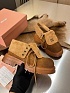 Женские замшевые ботинки MIU MIU Premium - Chestnut