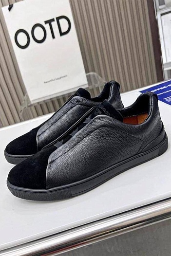 Мужские кроссовки Ermenegildo Zegna Triple Stitch - Black   