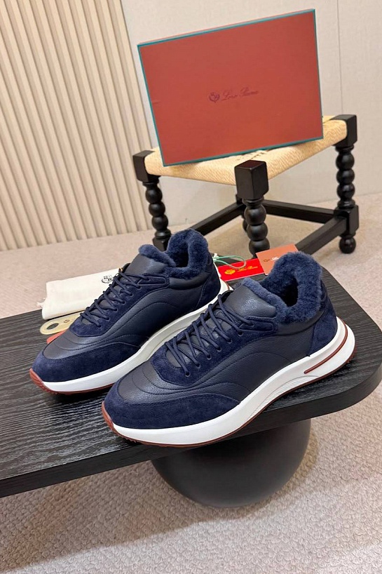 Кроссовки с мехом Loro Piana Week End Walk Evo premium
