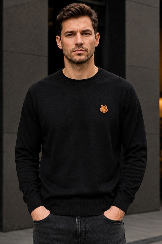 Джемпер Kenzo Tiger logo-patch - Brown