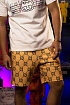 Мужские шорты жёлтого цвета Gucci GG jacquard