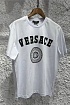 Мужская белая футболка Versace logo-print Medusa