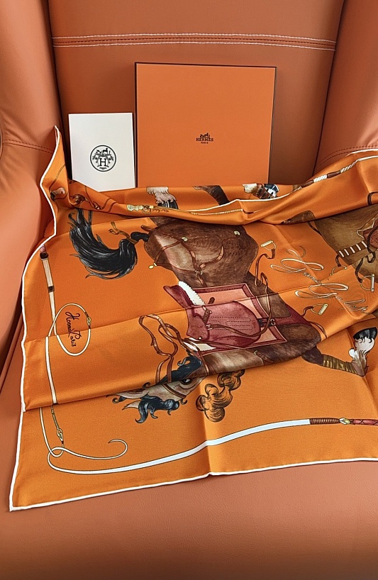 Платок Hermes Grand Galop premium 88x88 см