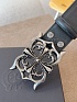 Кожаный ремень Chrome Hearts Cross Patch Cemetery premium