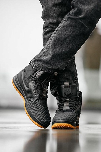 Кроссовки с мехом Nike Lunar Force 1 Duckboot - Back / Gum   