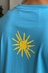 Голубая оверсайз футболка Givenchy 4G Sun Print