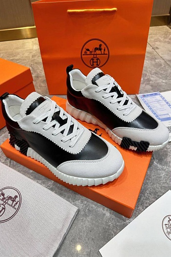 Мужские кроссовки Hermes Bouncing - White / Black   